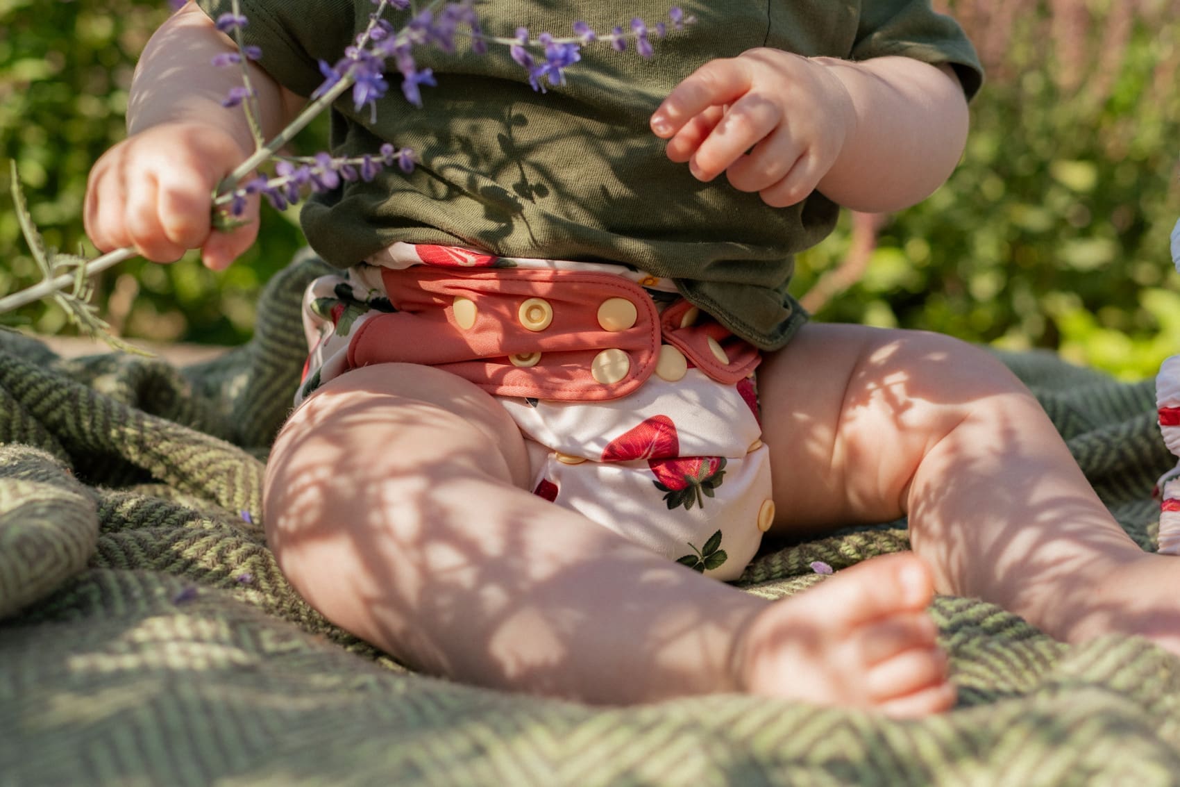 en tygblöja på ett barn
